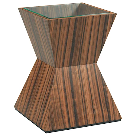 Amara Accent Table with Glass Top